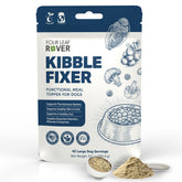 Four Leaf Rover Kibble Fixer bottle pour for easy daily meal toppers aiding digestion-friendly feeding.