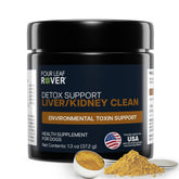 Four Leaf Rover liver-kidney-clean bottle front supports easy detox for dogs