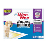 Four Paws Wee-Wee border rise demonstrates leak protection for any size dog