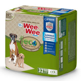 Four Paws Wee-Wee Pad 22x23 on floor promotes cleaner potty breaks and less mess.