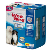 Four Paws Wee-Wee run-off guard pad traps spills to protect floors.