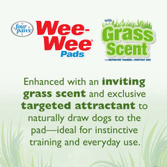 Four Paws Wee-Wee Ultimate pad highlights 22x23 inch size for versatile spaces.