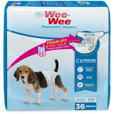 Four Paws Wee-Wee medium diaper with foam-fit tail hole for secure, comfortable fit.
