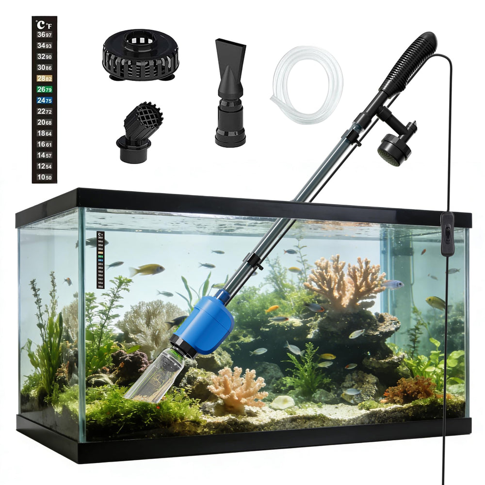 FOUSIUTIM 6-in-1 cleaner in action for debris removal and water changes