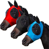 FOXLVDA horse fly mask in blue offers breathable comfort for daily riding