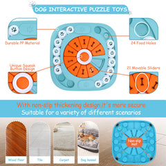 FOXMM dog puzzle toy uses durable PP material for long-lasting use.