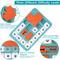 FOXMM dog puzzle with non-removable parts for safer play