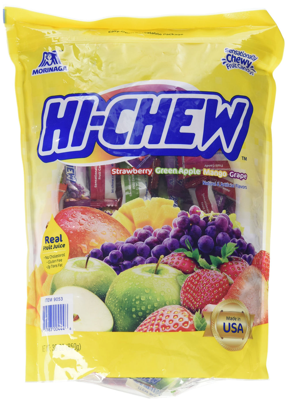 FQQF Hi-Chew variety-pack front view showing colorful fruit chews for on-the-go snacking