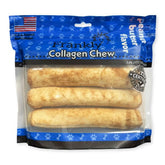 Frankly Original Beef Collagen Rolls close-up showing a durable, long-lasting chew for dogs.