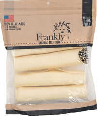 Frankly Original beef chew roll close-up highlights natural color and inviting texture.