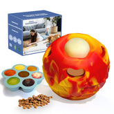 Freezeball dog frozen treat toy lid view, secure snap for easy, mess-free fun