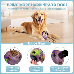Freezeball treat dispenser ball; encourages problem solving during play.