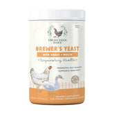 Fresh Eggs Daily Brewers Yeast Powder bottle pour in feed for daily protein boost