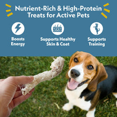 Fresh Is Best duck necks freeze-dried texture closeup highlighting high-protein snack.