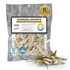 Fresh Is Best Silverside Minnows bag; premium protein for pets