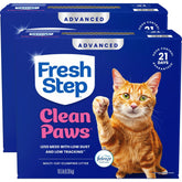 Fresh Step Advanced Clean Paws litter box setup; neat area and easy scooping.