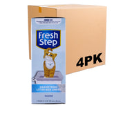 Fresh Step jumbo liner with drawstring closure enables easy waste pickup.