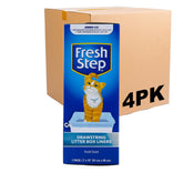 Fresh Step jumbo liner inside a large litter pan for easy cleanup.
