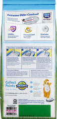 Fresh Step scented non-clumping clay cat litter 7 lb in-use image showing paw-activated freshness.