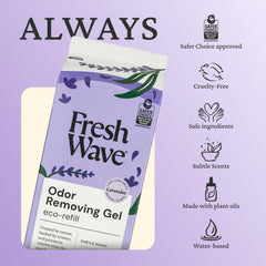 Fresh Wave lavender scent visual highlighting fresh aroma and room odor relief