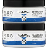 Fresh Wave odor removing litter box gel near the litter box for odor control