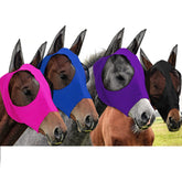 Frienda horse fly mask purple color for UV protection and comfort during rides