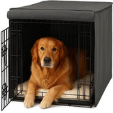 Friends Forever metal crate cover blocks light for a calm rest.