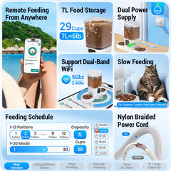 Frienhund ACF190W-B dual bowls distance reduces feeding conflicts