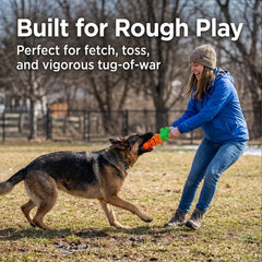 Frienhund Carrot Toy Bacon Flavor scent to entice chewing.