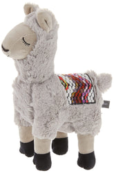 Fringe Llama Chill-Plush dog toy with a loud squeaker to boost active play.