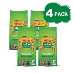 Friskies Indoor Delights ingredients peas carrots showing wholesome vegetables