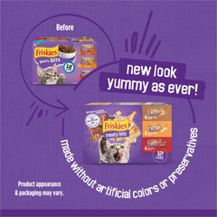 Friskies Meaty Bits tender chunks entice cats with satisfying texture