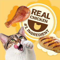 Friskies Party Mix Natural Yums contain no artificial colors, flavors, or preservatives.