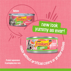 Purina Friskies Pate Salmon Dinner pull-tab can β easy opening supports quick feeding.