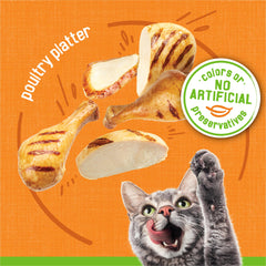 Friskies Poultry Platter pate pull-tab can simplifies mealtime.