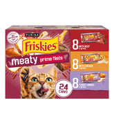 Purina Friskies Prime Filets beef in gravy can adds moisture and flavor for adult cats.