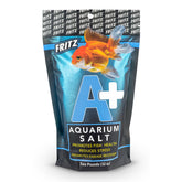 Fritz A+ aquarium salt bottle ready for precise dosing to support water quality