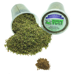 From The Field resealable tub highlighting fresh, potent catnip and Silver Vine