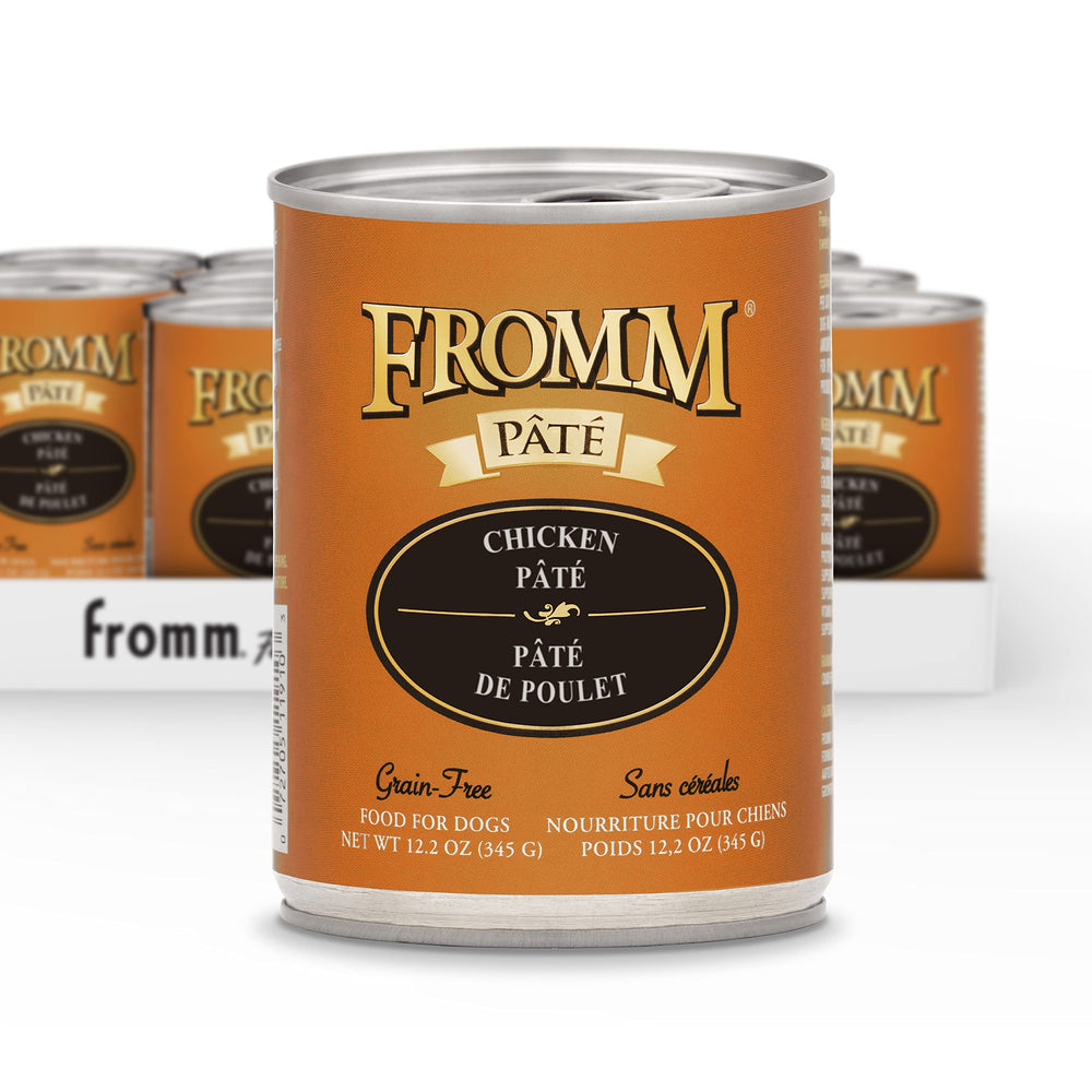 Fromm Chicken Pate dog food pack of 12 cans ready for meals
