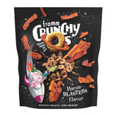 Fromm Crunchy Os Bacon Blasters bag front promotes premium bacon flavor for daily treats