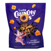 Fromm Crunchy Os Smokin' CheesePlosions bag front shows premium pork recipe for training rewards.