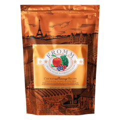 Fromm Four-Star Chicken au Frommage dog food bag, premium dry formula supporting balanced energy