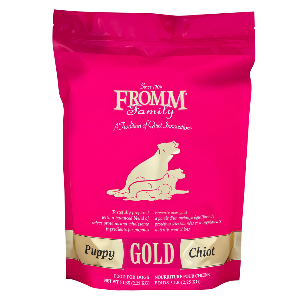 Fromm Puppy Gold packaging label for small and medium breed puppies.