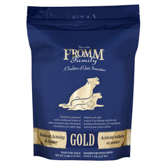 Fromm Reduced Activity Senior Gold bag front highlighting senior formula