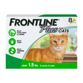 Frontline Plus for Cats bottle application on back for flea protection