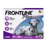 Frontline Plus for Dogs Large bottle application on the coat starts fast protection.