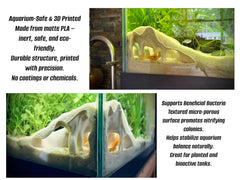 FROSTO aquarium hideout open interior for easy pet observation.