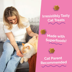 Fruitables wheat-corn-soy-free treats, safe choice for sensitive cats.