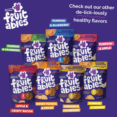 Fruitables pumpkin-blueberry treats pack offers a fruit-forward flavor favorite during training.