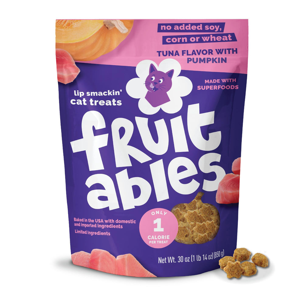 Fruitables tuna-pumpkin-crunchy-treats, rich tuna flavor for tasty rewards.